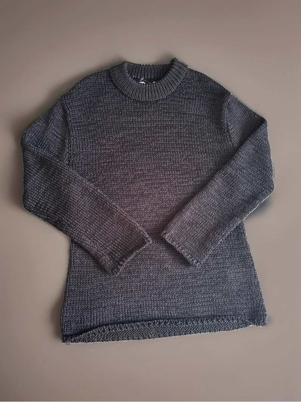 Zara Black Metallic Open Knit Sweater Pullover Shimmer Mesh